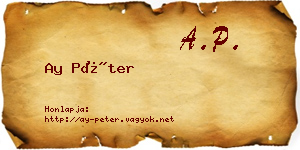 Ay Péter névjegykártya